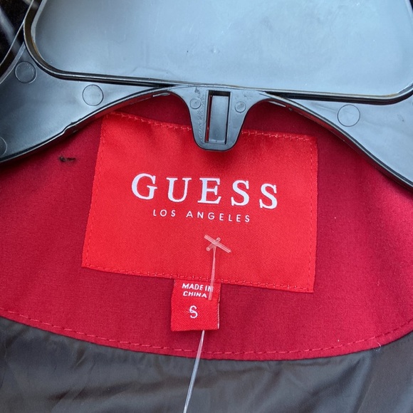 NEW GUESS Duke Puffer Red Jacket SZ S - Picture 5 of 6